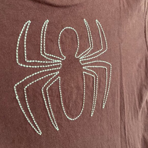 Marvel Cotton On Boys SpiderMan T-Shirt Size 6. Cotton. Embroidered Spider Web - Picture 3 of 9